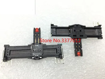 

2pcs/lot ALPS switch 4.5 cm Plastic Straight slide potentiometer Double B50KX2 shaft length 15mm with red light 45MM B50K