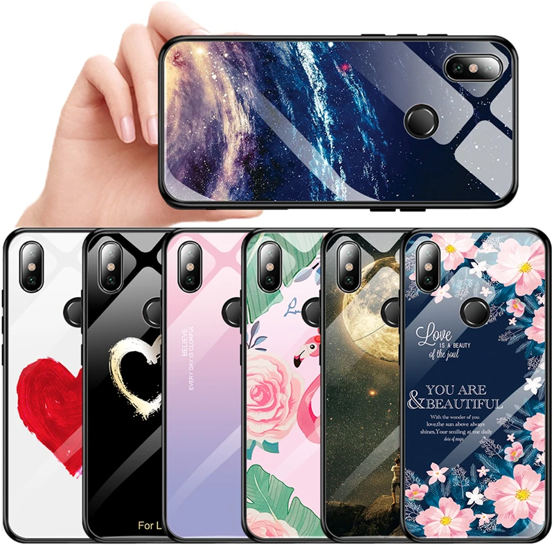 Стеклянный чехол для Xiao mi Red mi 6 Pro 6Pro Note 6 Pro Pocophone F1 mi 8 mi A2 Lite A1 7A 5 7 9 чехол противоударный чехол из закаленного стекла