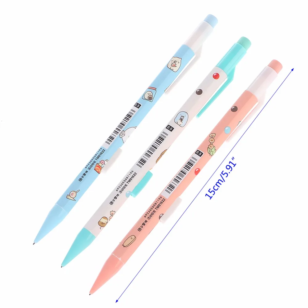 3 шт. милые Суши рис Пресс автоматический механический карандаш с ластиком школы питания