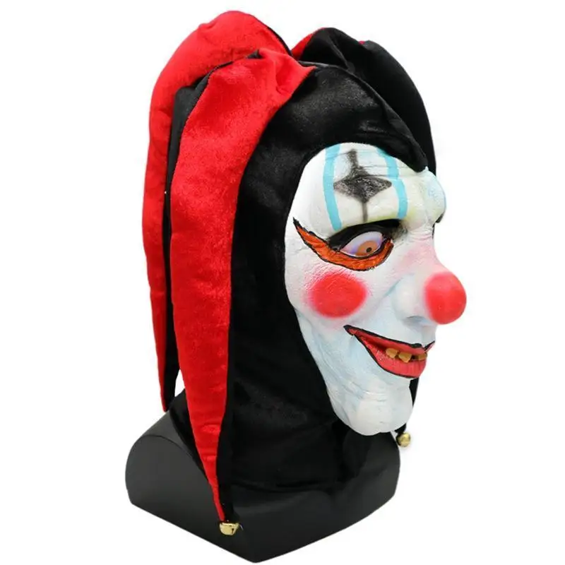 

Flame Clown Halloween Chamber of Secrets Escape Bar Dance Props Latex Horror Scary Clown Man Christmas party Mask