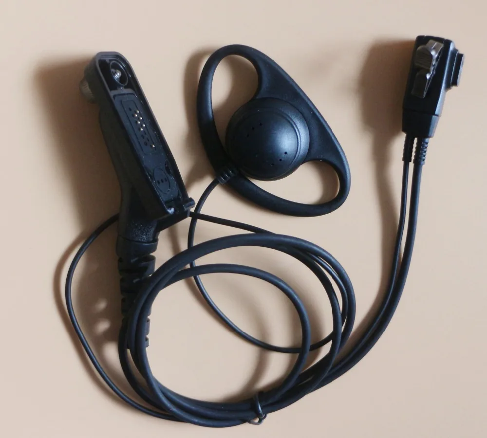 10xD Ring Shape Earhook Earpiece Earphone Headset PTT Mic For Motorola