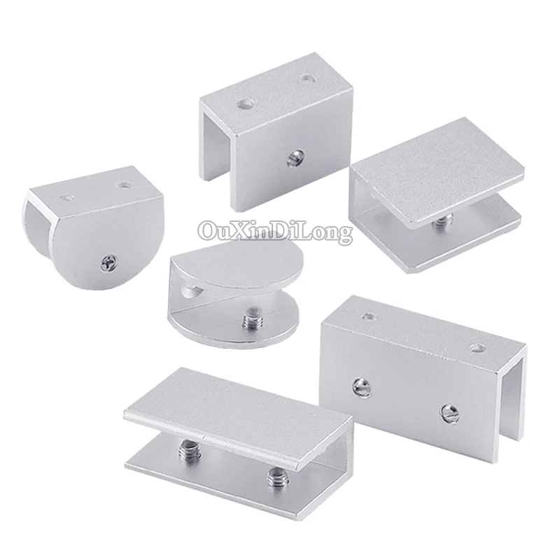 DHL Shipping 500PCS Aluminium Alloy Glass Clamps Clip Glass Shelf