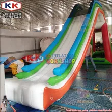 Airtight dual lane yacht water slide,Inflatable Floating Yacht Slide for sale