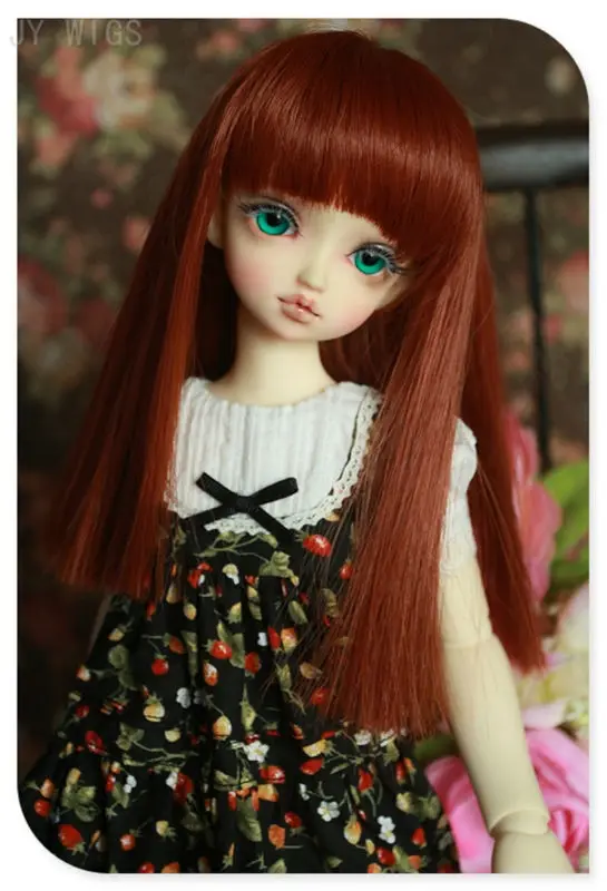 

1/3 BJD Doll Wig Black Hair Long Straight Blonde Cosplay SD Costume Synthetic Heat Resisitant Fiber