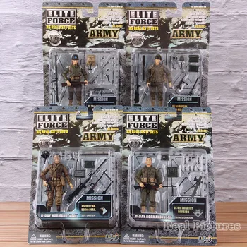 

Elite Force 1:18 Army Soldier Action Figures With Weapons Military Toys Soldier Set PVC Collectible Model Toy 4pcs/set