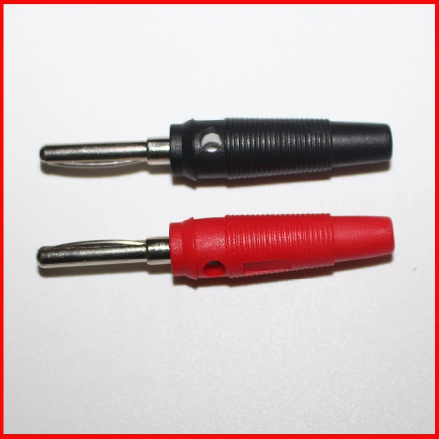 

6pcs 32A 4mm Banana Plug Copper High Current Insulated Shrouded Stackable Connector Soldering Type