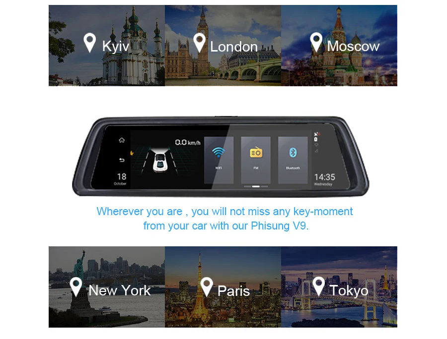 Jansite 1" Full Touch ips Автомобильный видеорегистратор 4G Android зеркало gps FHD 1080P двойной объектив Автомобильный видеорегистратор Автомобильное зеркало заднего вида камера ADAS BT wifi