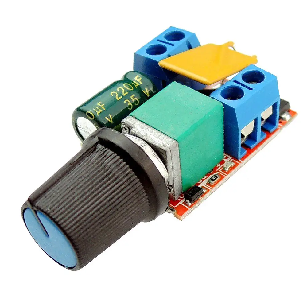 

Mini PWM Speed Controller 3V 6V 12V 24V 35VDC 90W 5a DC Motor Speed Control Switch LED Dimmer Motor Speed Regulator Controller