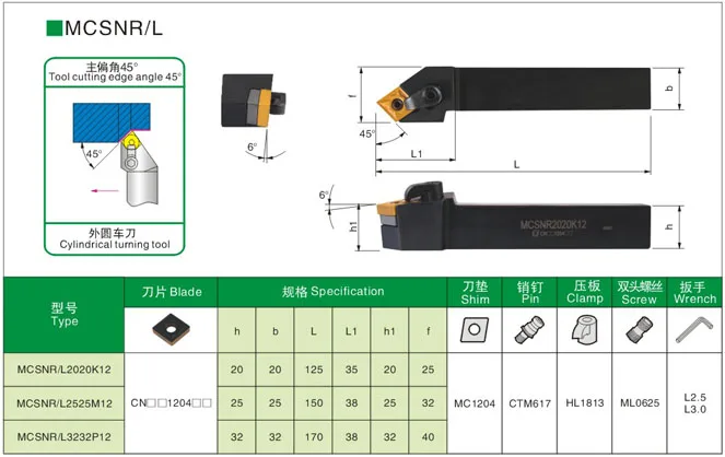 ЧПУ вставить CNMG1201408/CNMG120404 Применение MCSNR3232P12/MCSNL3232P12 MCSNR/MCSNL ЧПУ резец для наружной обточки