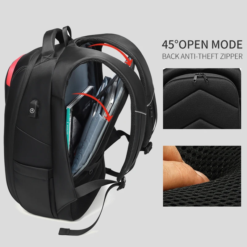EURCOOL рюкзак для ноутбука с диагональю 15,6 дюймов, Противоугонный рюкзак для подростков, многофункциональный рюкзак для мужчин с usb-зарядкой и портом n0011
