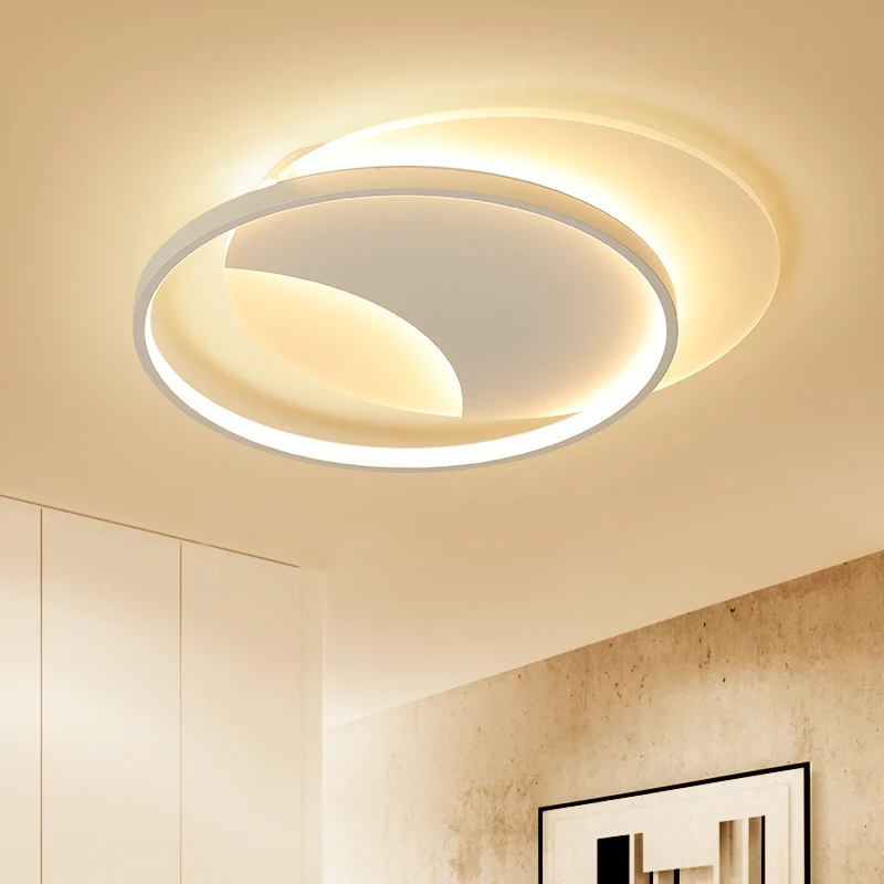 

Chandelierrec Moden LED Ceiling Lights AC85V-265V Living Room Bedroom Home Lighting Aluminum Ceiling Lamp Into Low Ceilings
