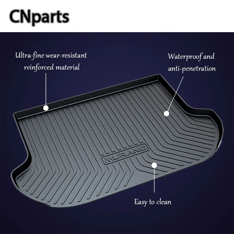 

CNparts 1Set Car Cargo Liner rear trunk mat For Nissan Kicks Livina Murano March K13 Sunny N17 Boot Anti-slip mat Accessories