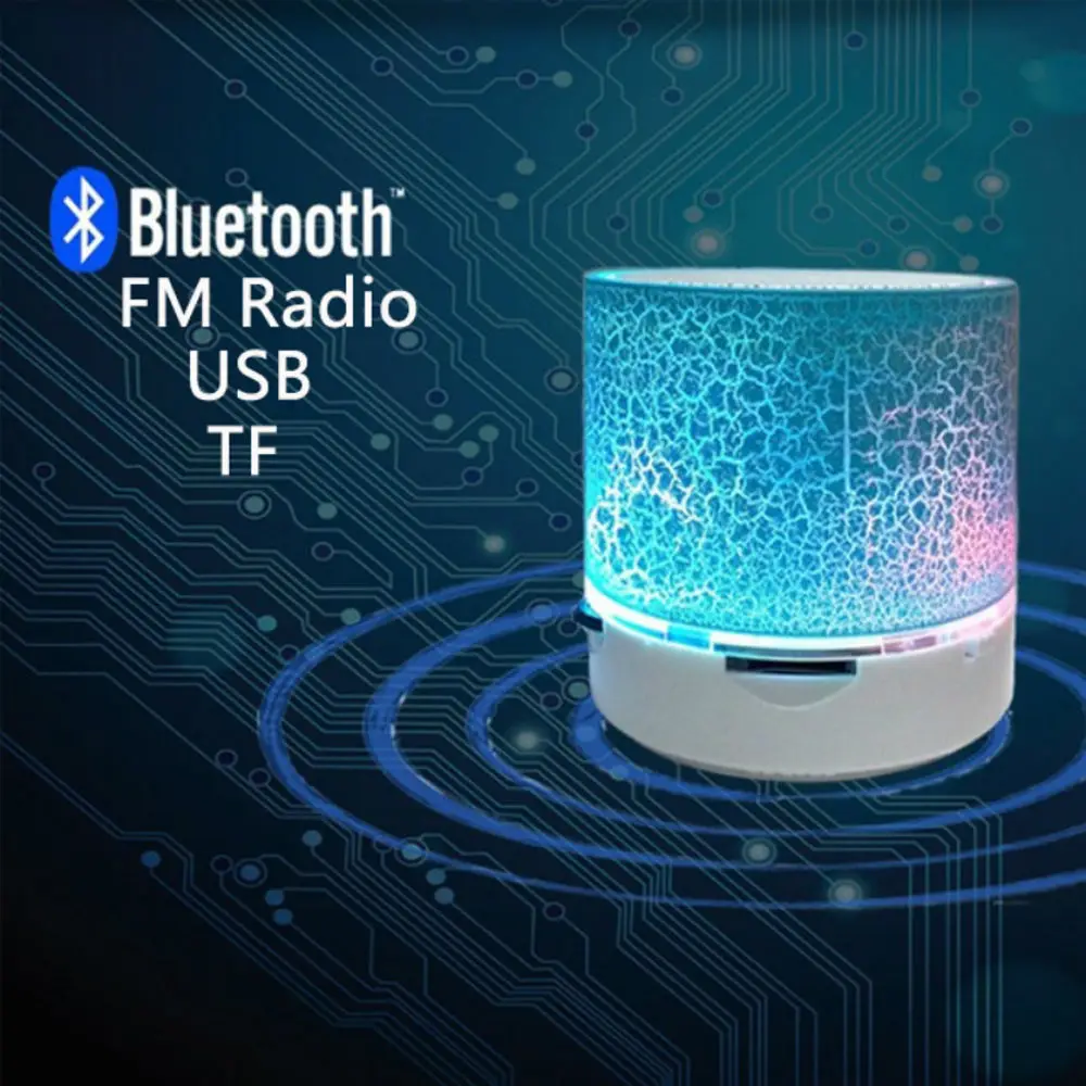 Творческий Многоцветный MP3 Bluetooth Беспроводной светодиодный мини-динамик Bluetooth