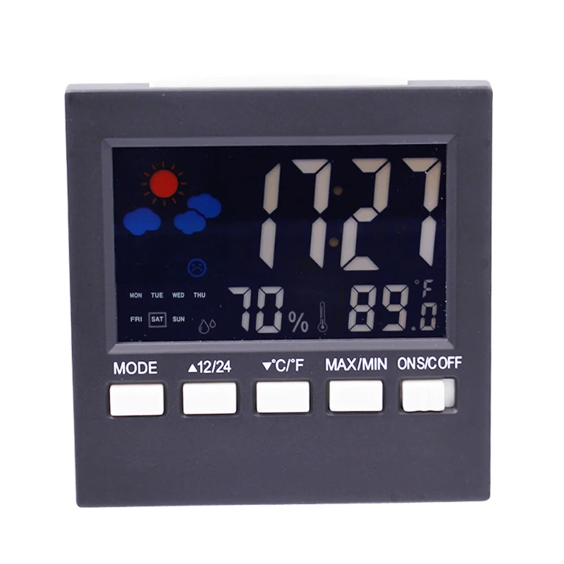 

Indoor Digital Hygrometer Thermometer Temperature Humidity Meter Alarm Clock with C/F temperature conversion 20% off