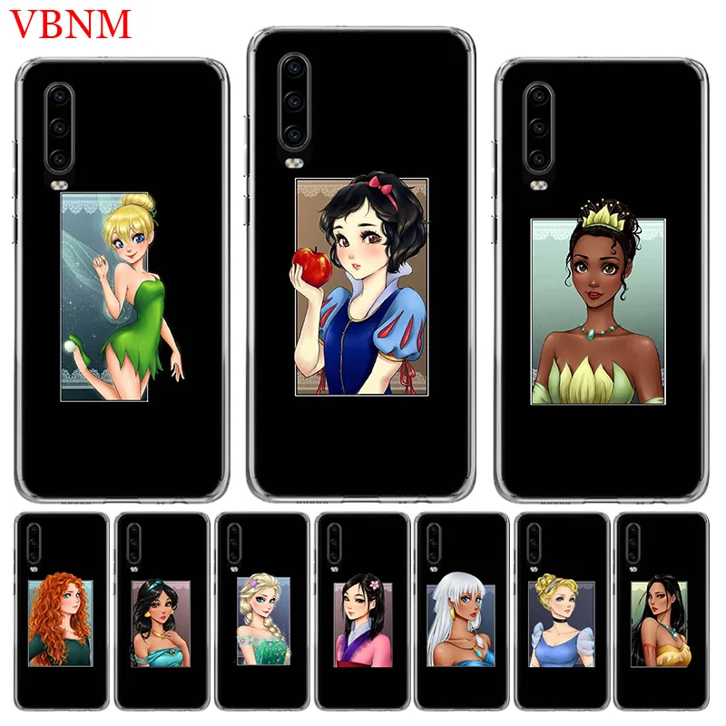 

Princesses Fit Special Soft Phone Case For Huawei P30 P20 Mate 20 10 Pro P10 lite P Smart + Plus Z 2019 Customized Cover Cases