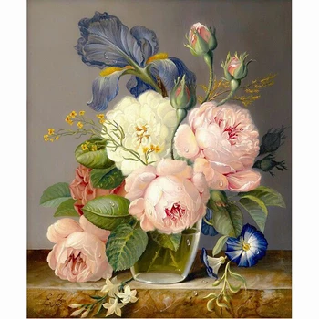 

Needlework,DIY Cross stitch,Sets For Embroidery kits,Precise Printed Flowers Patterns Enough Thread Counted Cross-Stitching