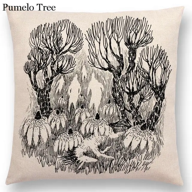 Hot Sale Sketsa Dunia Rumah Hutan Bunga Kegelapan Malam Hantu