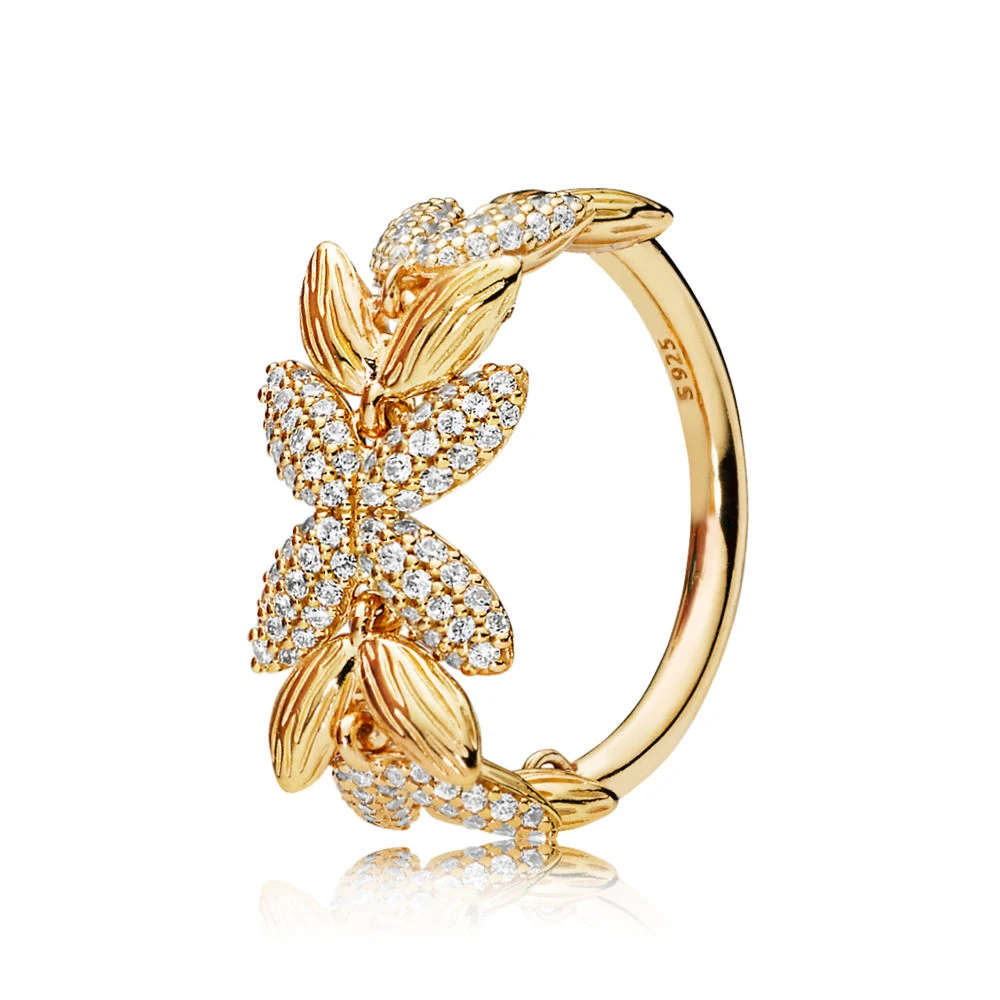 

Fanier 100% 925 Sterling Silver New Ring Original Jewel Present From The Romantic Holiday Circle Seed Shine 167735cz