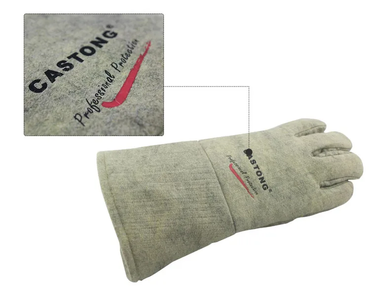 Термостойкие перчатки на 500 градусов, огнестойкие, огнестойкие, не обжигающие, промышленные, безопасные, теплоизолированные перчатки
