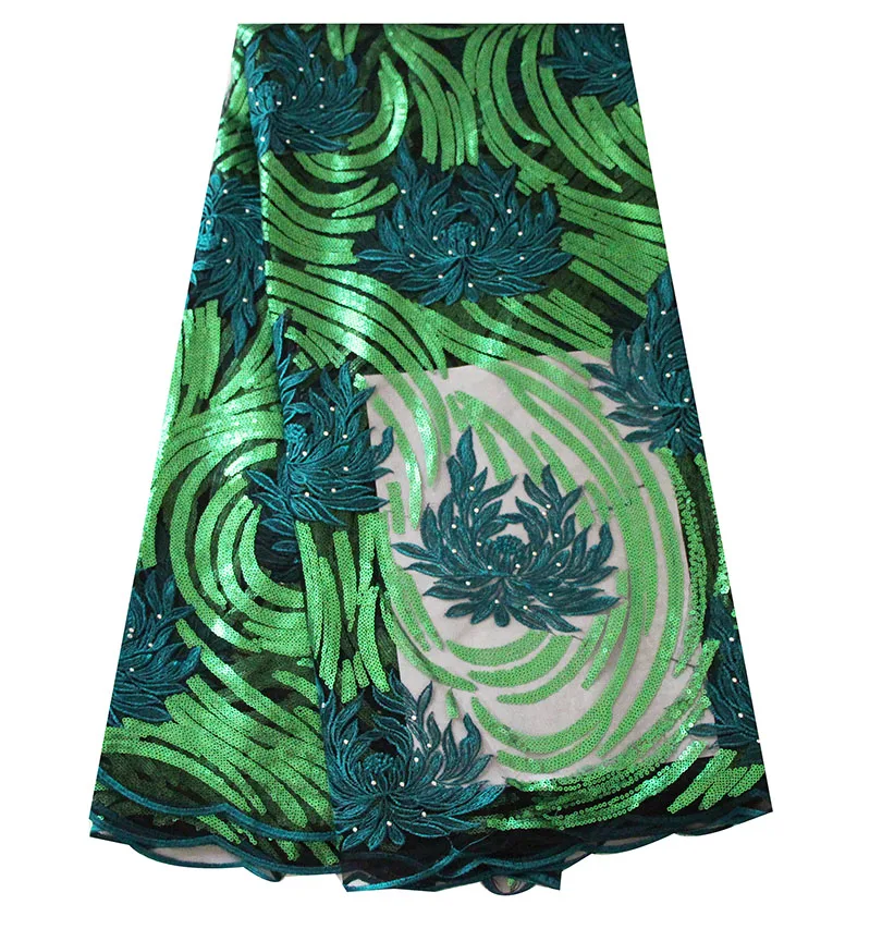 

Latest african laces 2018 french lace sequin fabric teal green nigerian lace fabric 2018 high quality tulle lace fabric