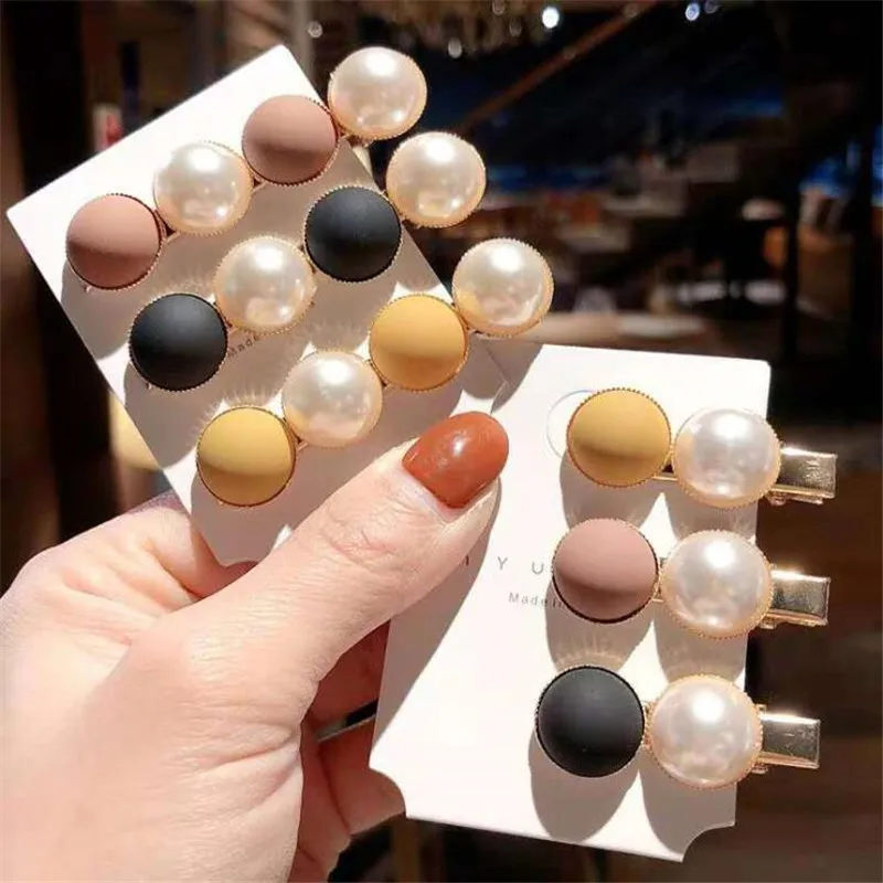 

Fashion Imitation Pearl Hair Clip Barrettes for Women Girls Handmade Pearl Flowers Hairpins Beads Hair Accessories