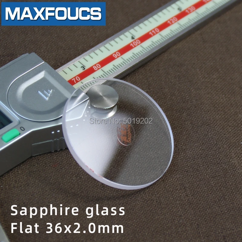 Плоские 2,0 мм размер от 30 до 39,5 мм часы с сапфировым стеклом части стол зеркало круглое прозрачное стекло для ремонта часов - Цвет: 36mm