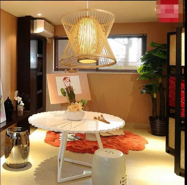 

Bamboo 1PC Southeast Asian restaurant and teahouse pendant lights teahouse bamboo pendant lamp creative tatami ZA zb2