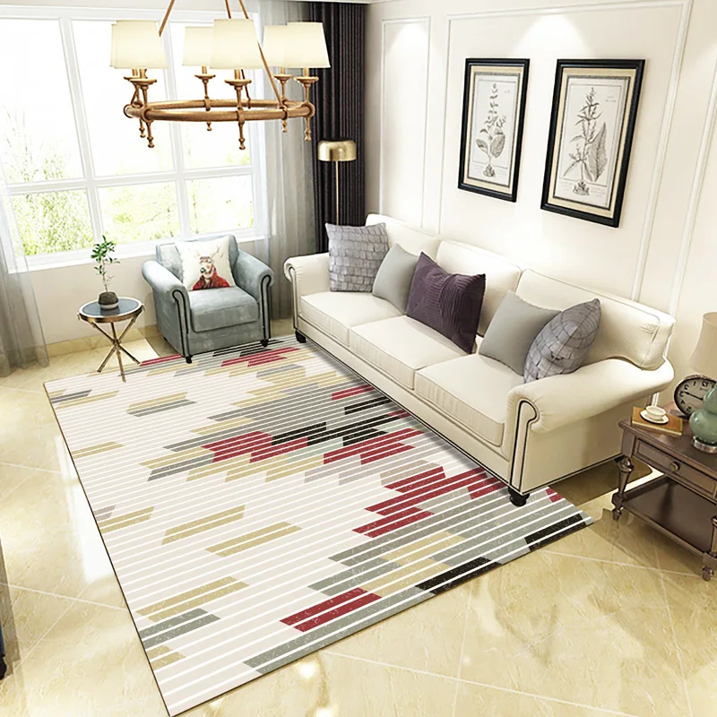 Высококлассные простой Nordic Стиль ковер ночной Одеяло Гостиная Спальня для отеля, напольная коврик Короткие Плюшевые ботинки ткани кожи ковры