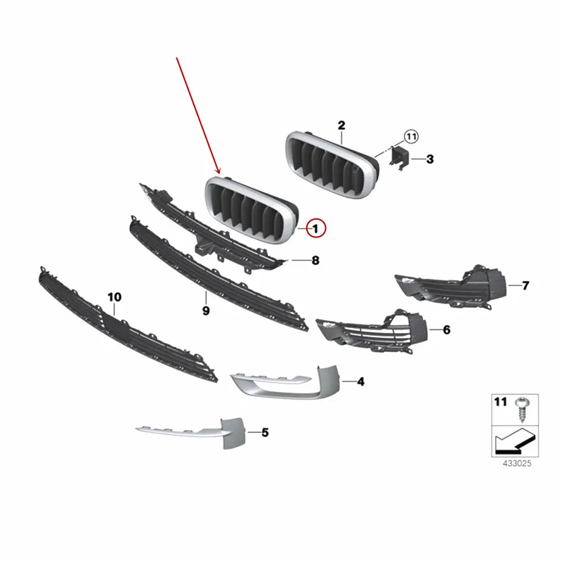 Автомобильный передний декоративный бампер решетка подходит для X5b mw2013- Гальваническая ветровая сеть передняя решетка бампера вентиляционная сетка