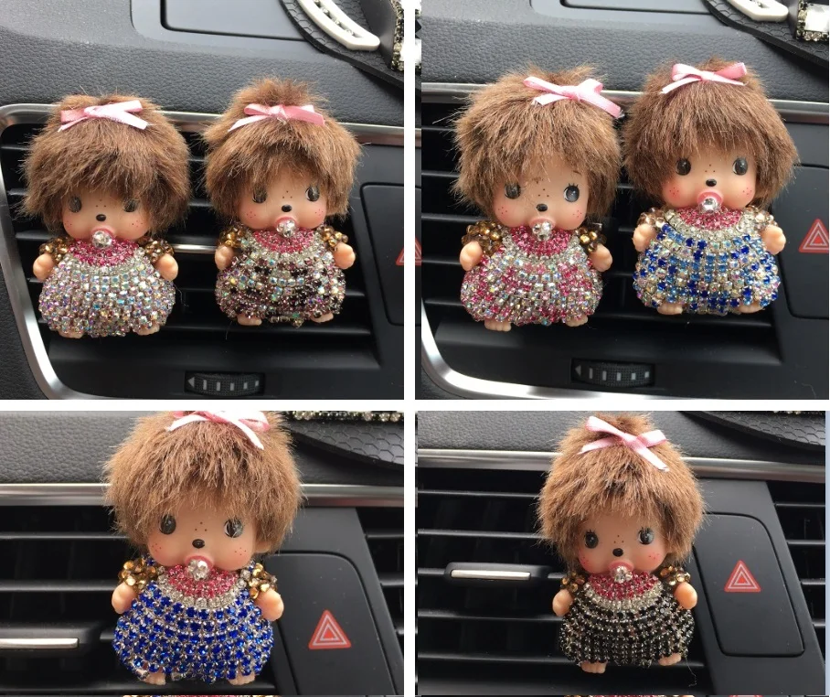 2016 NEW Meng Qiqi Car perfume Lovely Car air cleaner High grade air conditioning Tuyere Perfume Monchhchi  car air freshener