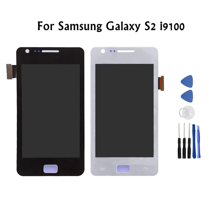 100% рабочий AMOLED LCD Замена для Samsung Galaxy SII S2 i9100 ЖК-дисплей сенсорный экран дигитайзер