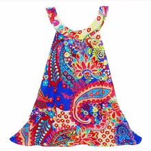 Girl vest dress kid Beach cotton Nation clothing children printing dresses