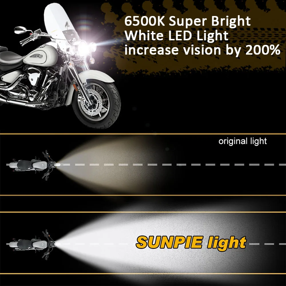 7 дюймов мотоциклетные светодиодный фар автомобиля фары 6500K H4 H13 45W с углом зрения дальний и ближний свет