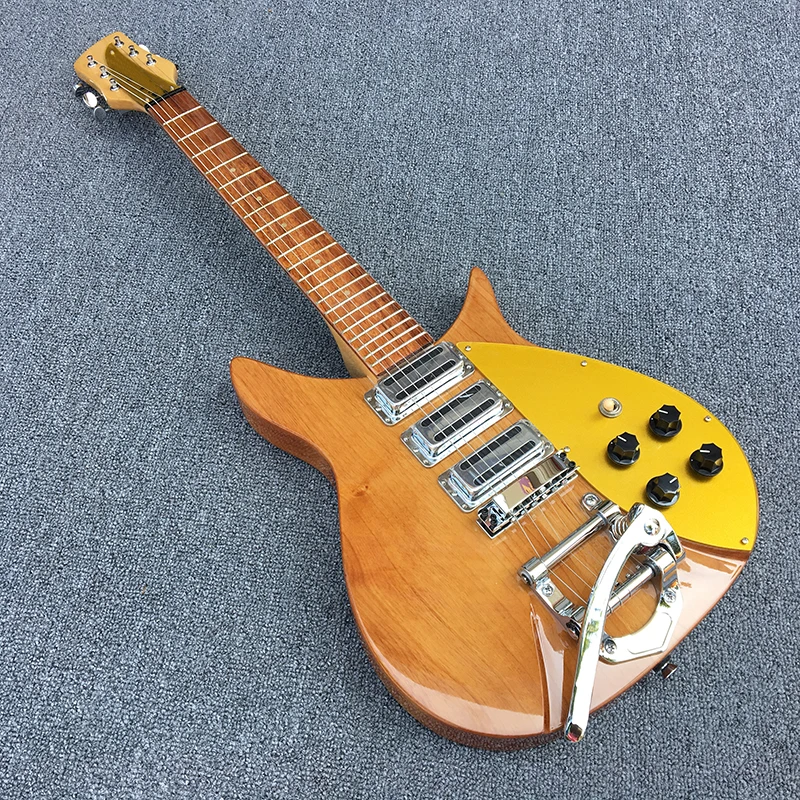 

High quality ricken electric guitar, two alder bodies, maple's guitar neck, Korean production of three pickup, Real photos