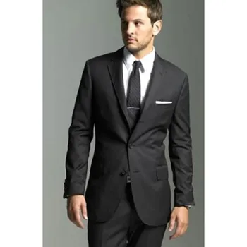 

Hot Top Fashion Handsome Grooms Tuxedos Notched Lapel Wedding Suits For Men Two Buttons Groomsmen Formal Suits(jacket+pants)