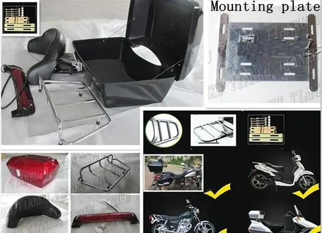 Багажник мотоцикла багажник верхняя стойка спинка с стоп сигналом для Honda Shadow Spirit