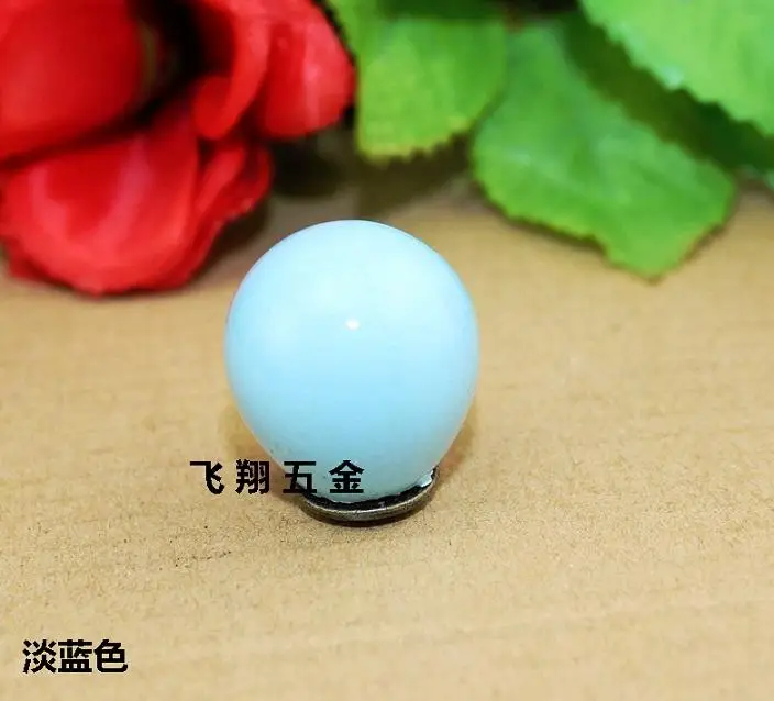 Monochrome ceramic handle round single hole small pull head retro pastoral wind drawer door home improvement handl | Обустройство