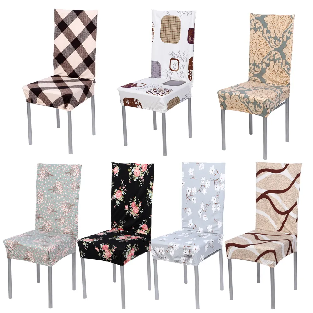 قابل للإزالة غطاء مقعد تمتد مطاطا Slipcovers الحديثة الحد الأدنى غطاء مقعد s نمط المنزل كراسي مأدبة الطعام مقعد يغطي