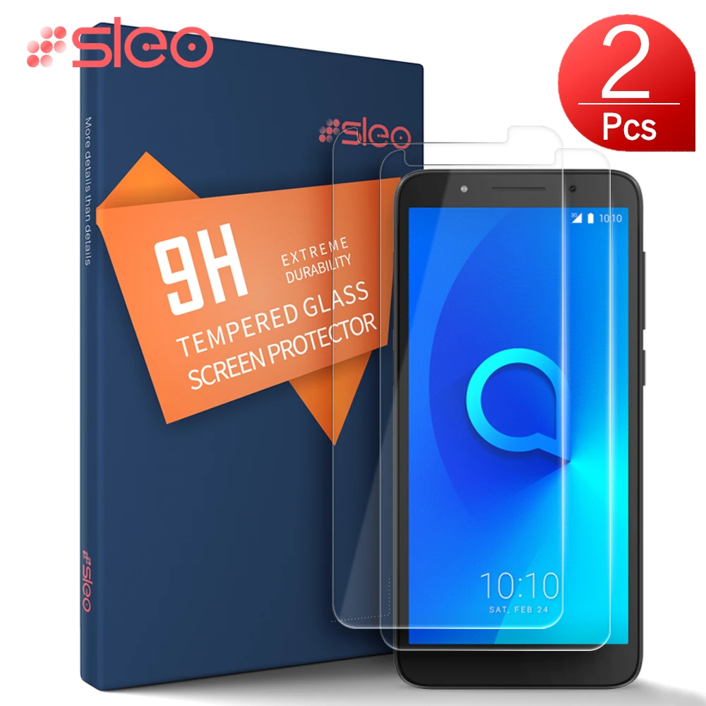 SLEO шт. 2 закаленное стекло для Alcatel 1C защитное Защитная стеклянная пленка|Защитные