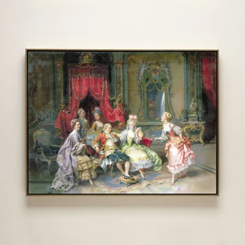 

classical court figures palace sofa Count miss Mrs. canvas printings oil painting printed on cotton wall art decoration picture