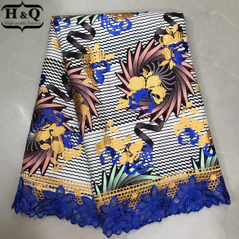 Высококачественная дизайнерская парафинированная ткань с кружевом восковая кружевная ткань с принтом шнура кружева 6 ярдов/шт нигерийский гипюр воск кружева