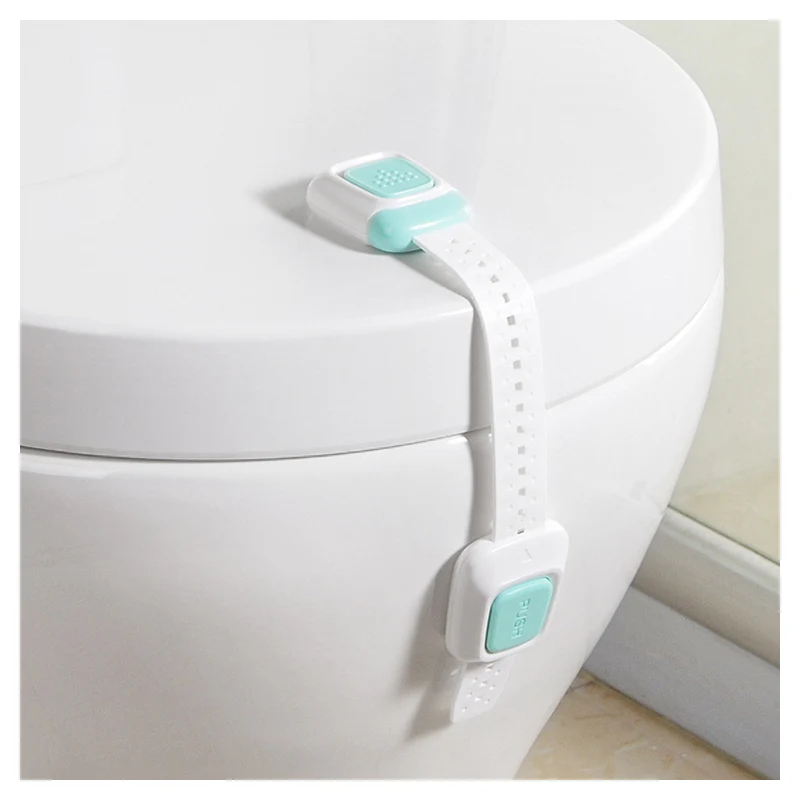 Multi-function double button children 's security lock baby protective equipment anti-folder hand refrigerator lock with 8Pcs Multi-function double button children 's security lock baby protective equipment anti-folder hand refrigerator lock with 8Pcs