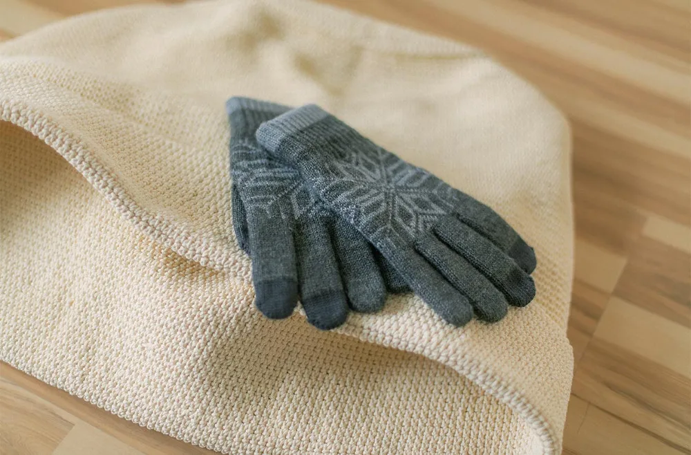 Original Xiaomi Finger Screen Touch Gloves Winter Warm Wool Gloves