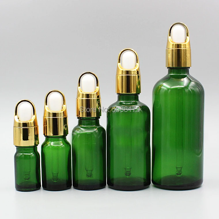 5ml10ml15ml20ml30ml50ml100ml Стеклянная Зеленая Сыворотка для эфирного масла корзина крышка