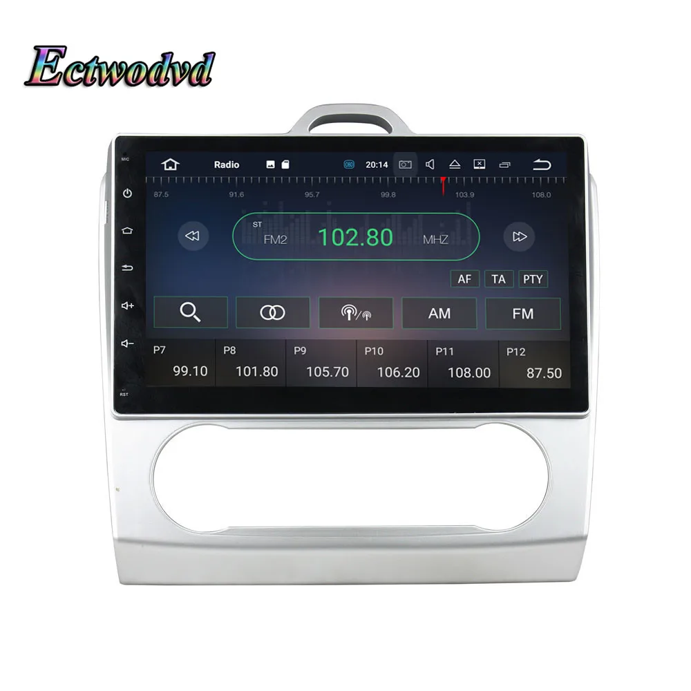Top Ectwodvd Octa Core 4G RAM 64G ROM Android 9.0 Car Multimedia DVD Player GPS HeadUnit for Ford Focus 2007 2008 2009 2010 2011 AT 16