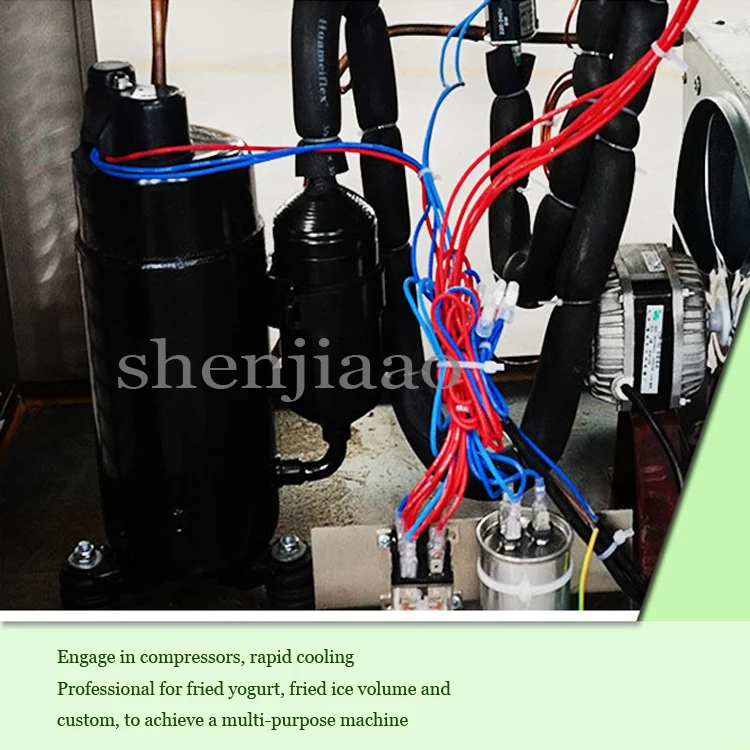 CBJY-1D6A Коммерческая для обжарки мороженое рулон машина для приготовления жареного йогурта один горшок с холодной шкаф для хранения для