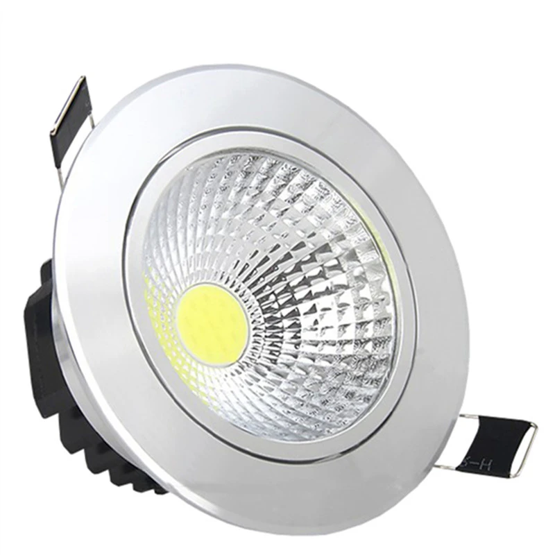 Диммируемый светодиодный светильник COB Потолочный Точечный светильник 5 Вт 7 Вт 9 Вт 12 Вт 85-265 в тайном потолочном интерьерном освещении