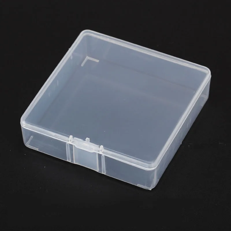 648 шт 8,2*8,2*2,3 см маленькие квадратные прозрачные пластиковые ящики для хранения ювелирных изделий, чехол для рукоделия, коллекционные детали, контейнеры ZA5126