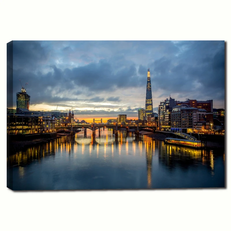 1 Panel London Street Canvas Prints Wall Art Cityscape Wall Decor