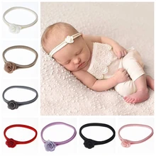 Yundlfy 2pcs Vintage Newborn Chic Flower Hairband Baby Girls Flower Nylon Headband Newborn Chic Flower Hairband chic beaded hairband for women